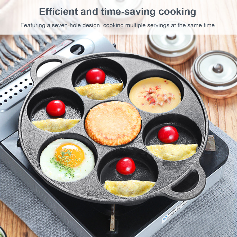 7 Hole Frying Pot Cast Iron No - Cast Iron Corn review and price