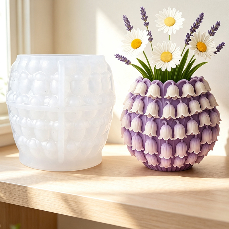 3D Lily of the Valley Vase Sil - Potsticker Mold review and price