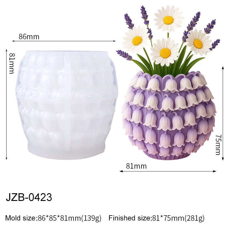 3D Lily of the Valley Vase Sil - Potsticker Mold review and price